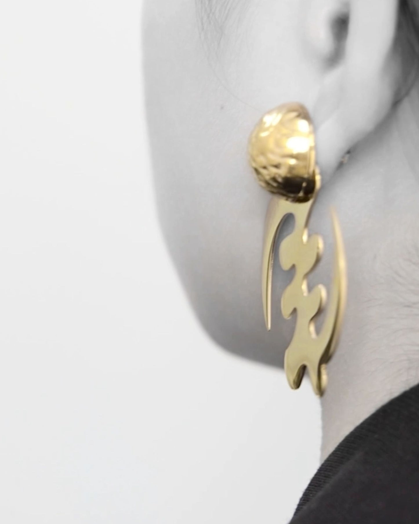 Gye Nyame Earrings - Textured Detail